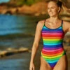 FUNKITA - Ladies Diamond Back One Piece Rainbow Racer