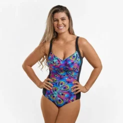 FUNKITA - Ladies Swimsuit Ruched One Piece Peacock Paradise