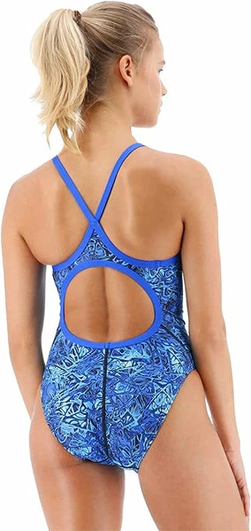TYR - Womens Swimsuit Nebulous Diamond Fit Blue - Image 2