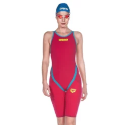 Arena - Womens Racesuit Powerskin Carbon Flex VX Dark Red Turquoise