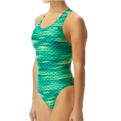 TYR - Womens Swimsuit Castaway MaxFit Green