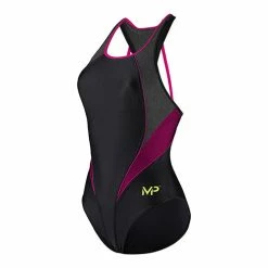 Michael Phelps - Womens Hanoi Swimsuit Black & Bright Pink