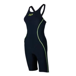 Michael Phelps - Girls Racesuit MPulse Girls Black Bright Yellow