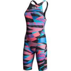 TYR - Womens Racesuit Avictor Prelude Open Back Blue/Pink