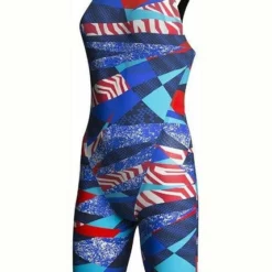 TYR - Womens Racesuit Avictor Prelude Open Back Red/White/Blue