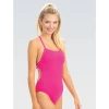Dolfin - Womens Uglies Revibe Solid Tie Back One-Piece Swimsuit Pink