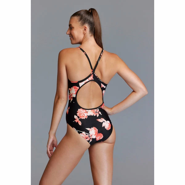 FUNKITA - Ladies swimsuit Diamond Back One Piece Rose Garden - Image 4