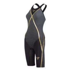 Michael Phelps - Womens Racesuit Open Back Matrix Black/Dark Grey