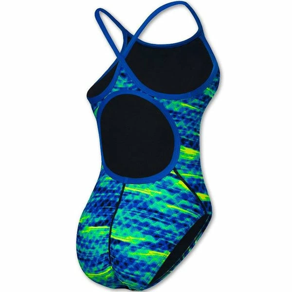 TYR - Womens Swimsuit Castaway Diamondfit Blue/Green - Image 2