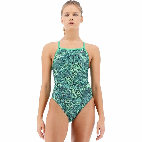 TYR - Womens Swimsuit Nebulous Diamond Fit Green