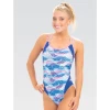 Dolfin - Womens Uglies Underwater Camo Double Strap Back One Piece Swimsuit